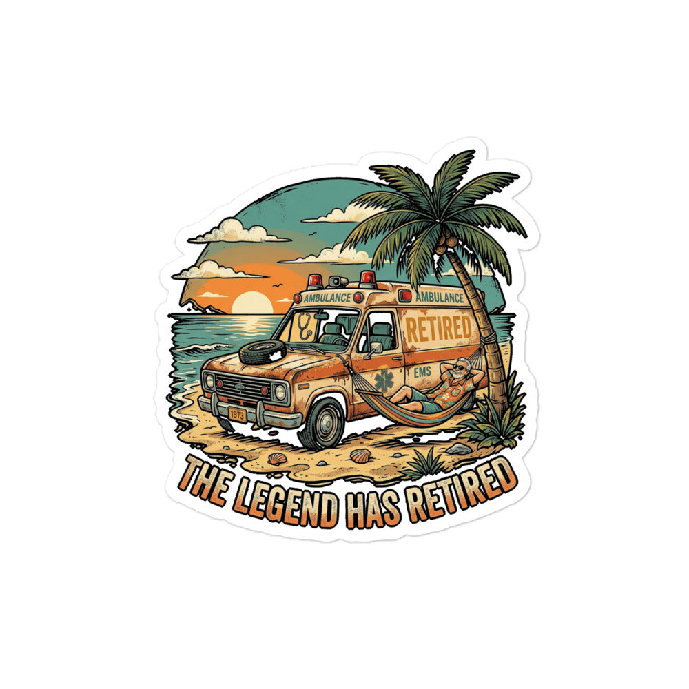EMT - Retired Paramedic Legend Sticker
