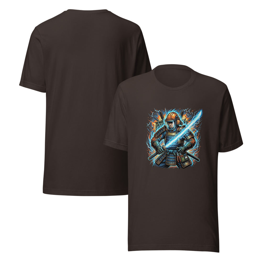 Arc Flash Samurai Electrician T-Shirt | Funny Trades Tee