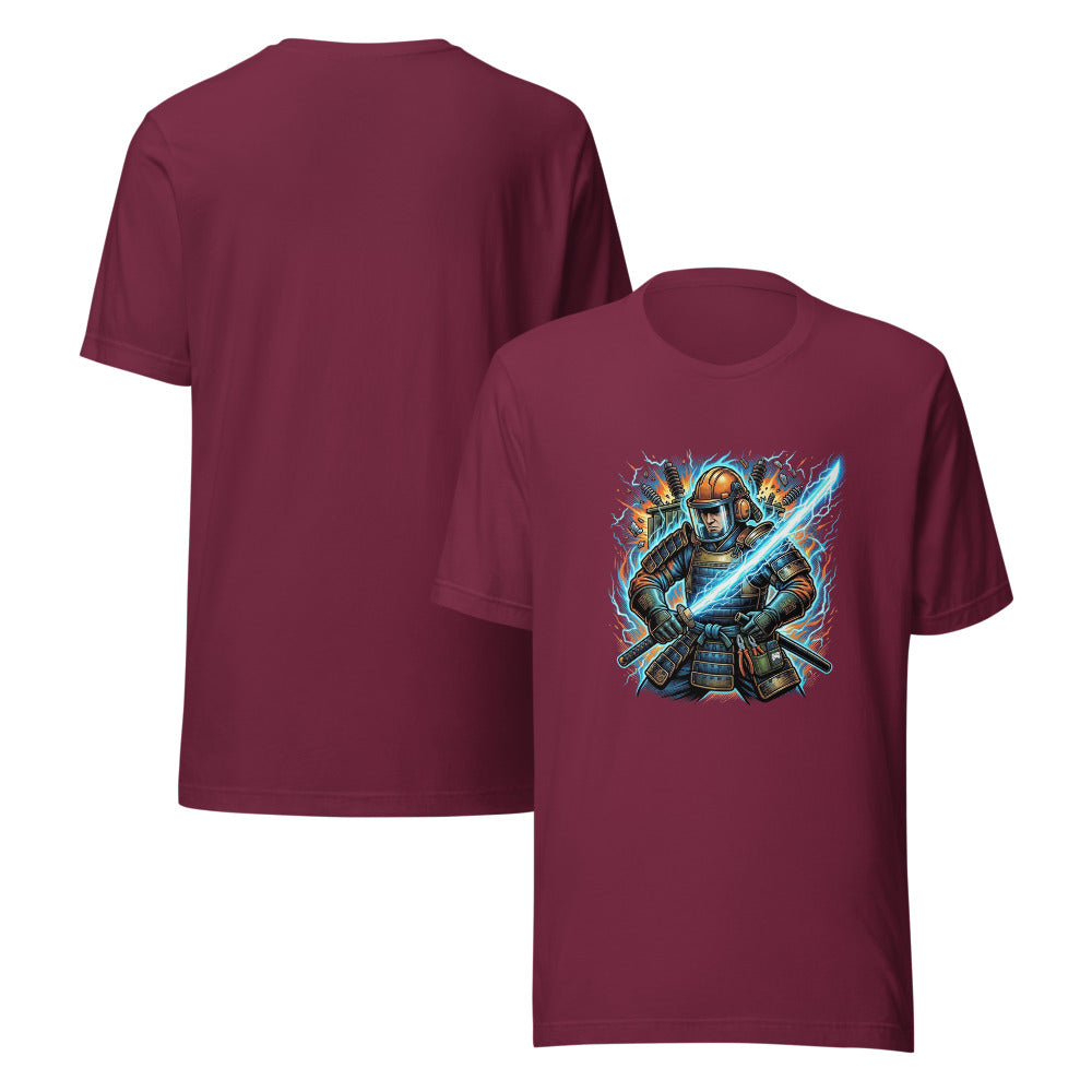 Arc Flash Samurai Electrician T-Shirt | Funny Trades Tee