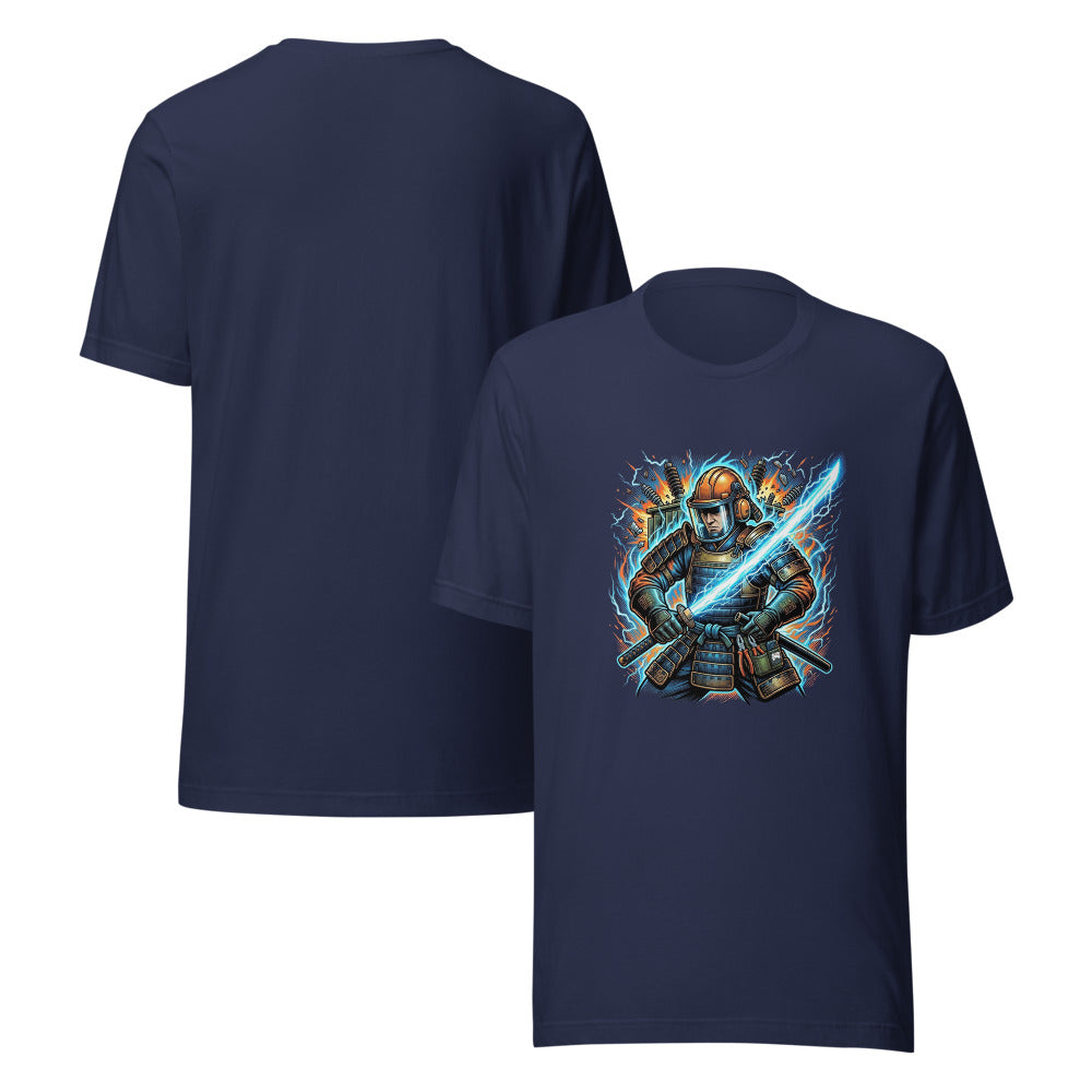 Arc Flash Samurai Electrician T-Shirt | Funny Trades Tee