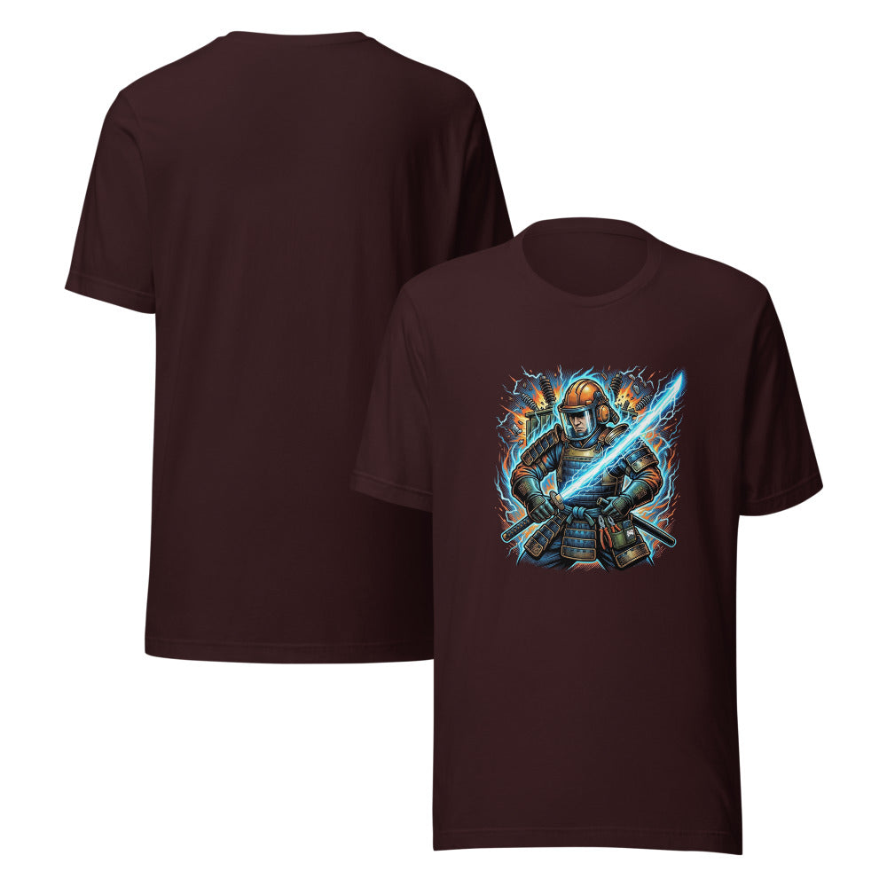 Arc Flash Samurai Electrician T-Shirt | Funny Trades Tee